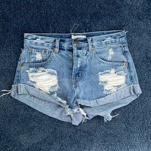 Elan blue denim shorts